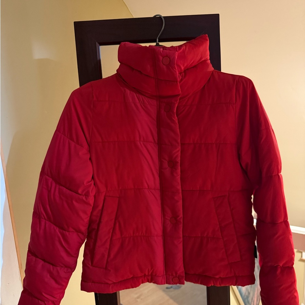 Abercrombie & Fitch Red Puffer Jacket